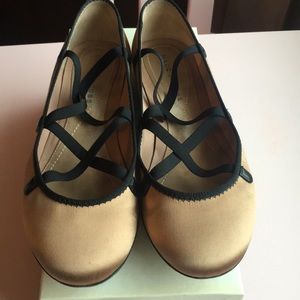 Marc Jacobs satin ballet flats with elastic 38